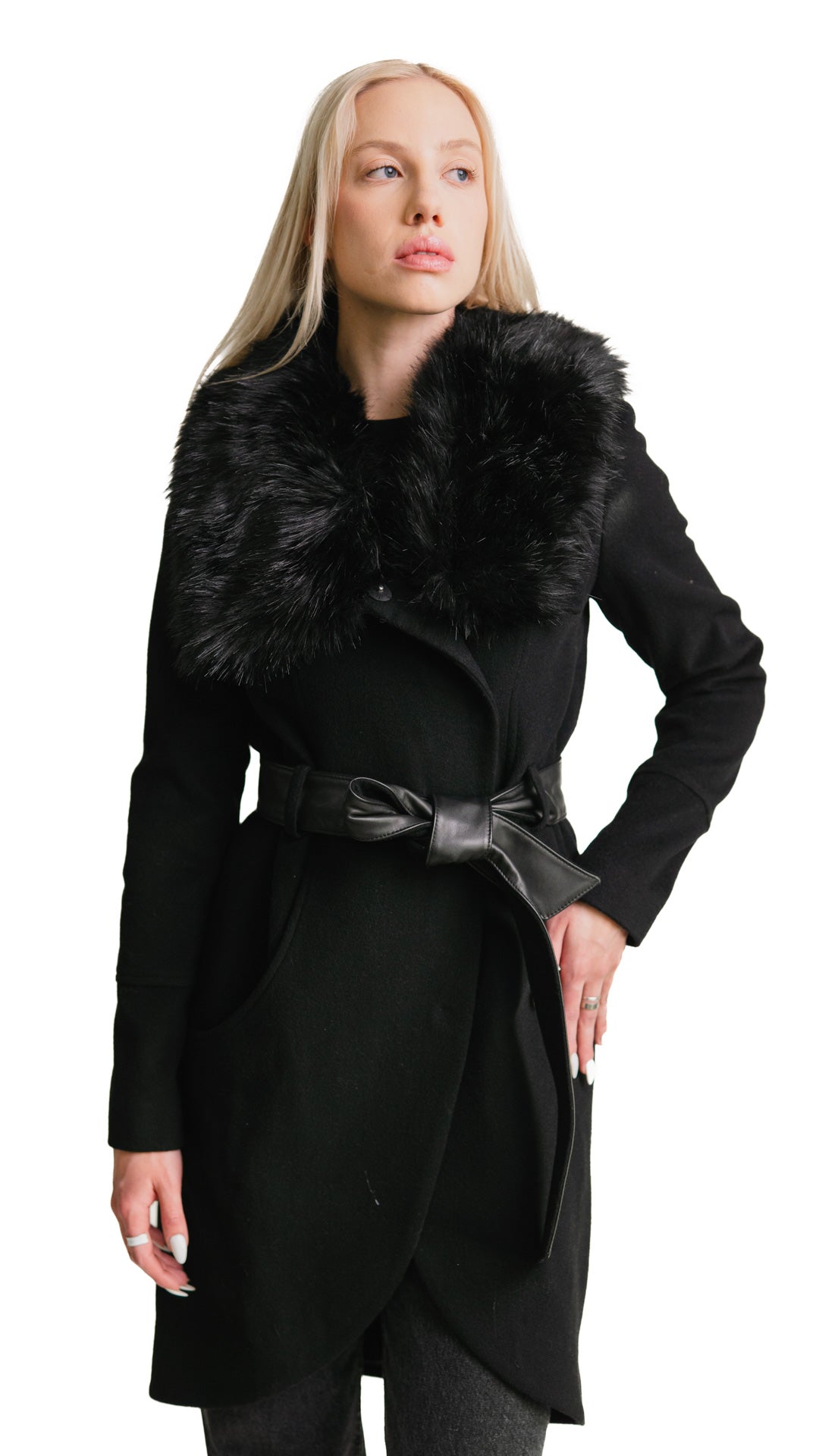 Shasha Jacket with faux fur collar – Malika Rajani