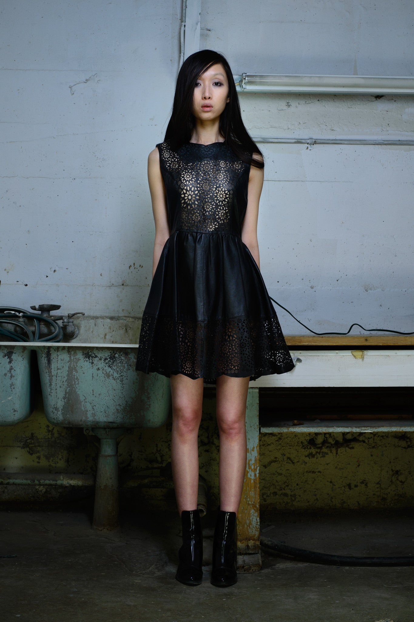 Taylor Laser Cut Leather Dress Malika Rajani Taylor Laser Cut Leather Dress Malika Rajani