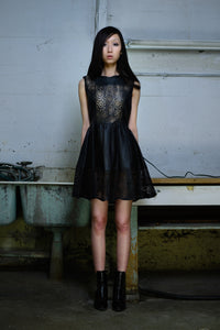 Taylor Laser Cut Leather Dress